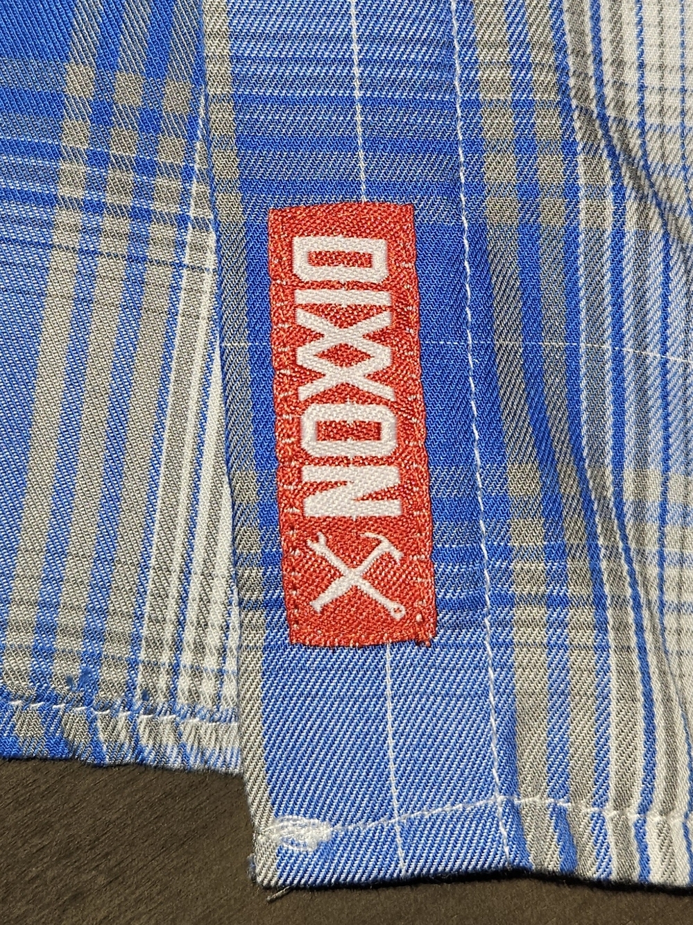 DIXXON Women's 2XL "The 1947" Blue & White Plaid Short Sleeve Bamboo Button-Up - Picture 3 of 9
